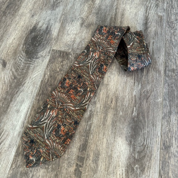 Balmain Native Print 100% Italian Silk Scarf - Picture 5 of 6